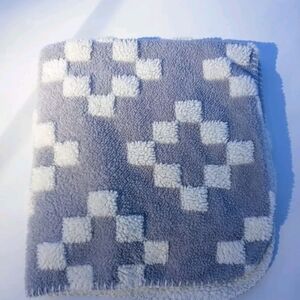 Cloud Island White Grey Squares Sherpa Baby Blanket Lovey 2020 Target 25x25